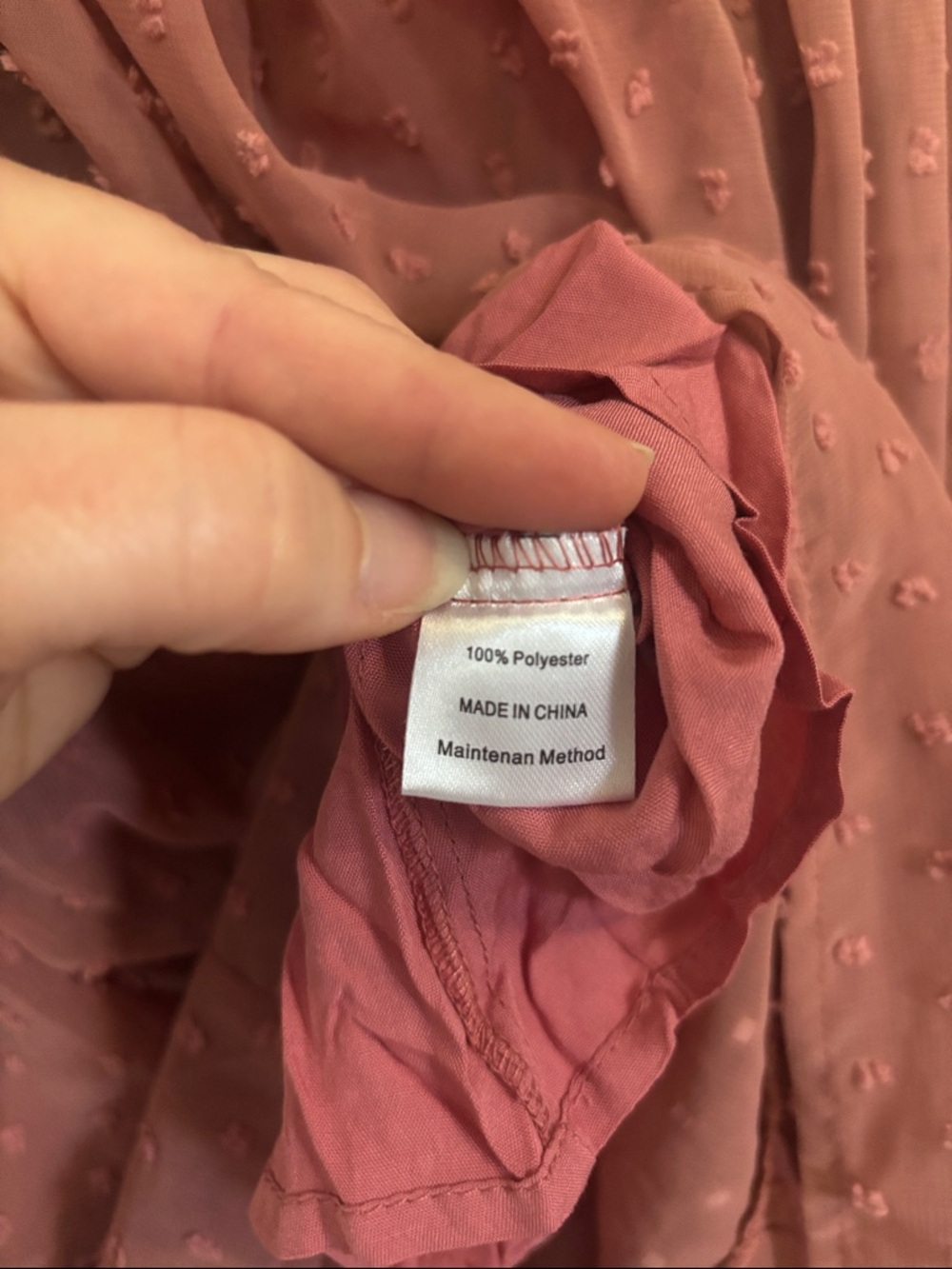 Merokeety Smocked Puff-Sleeve Midi Dress in Dusty Rose NWT - Picture 10 of 12